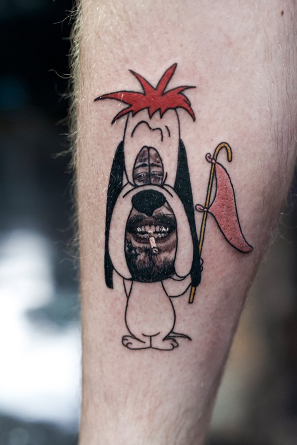 Post Malone/Droopy Mash-up Tattoo